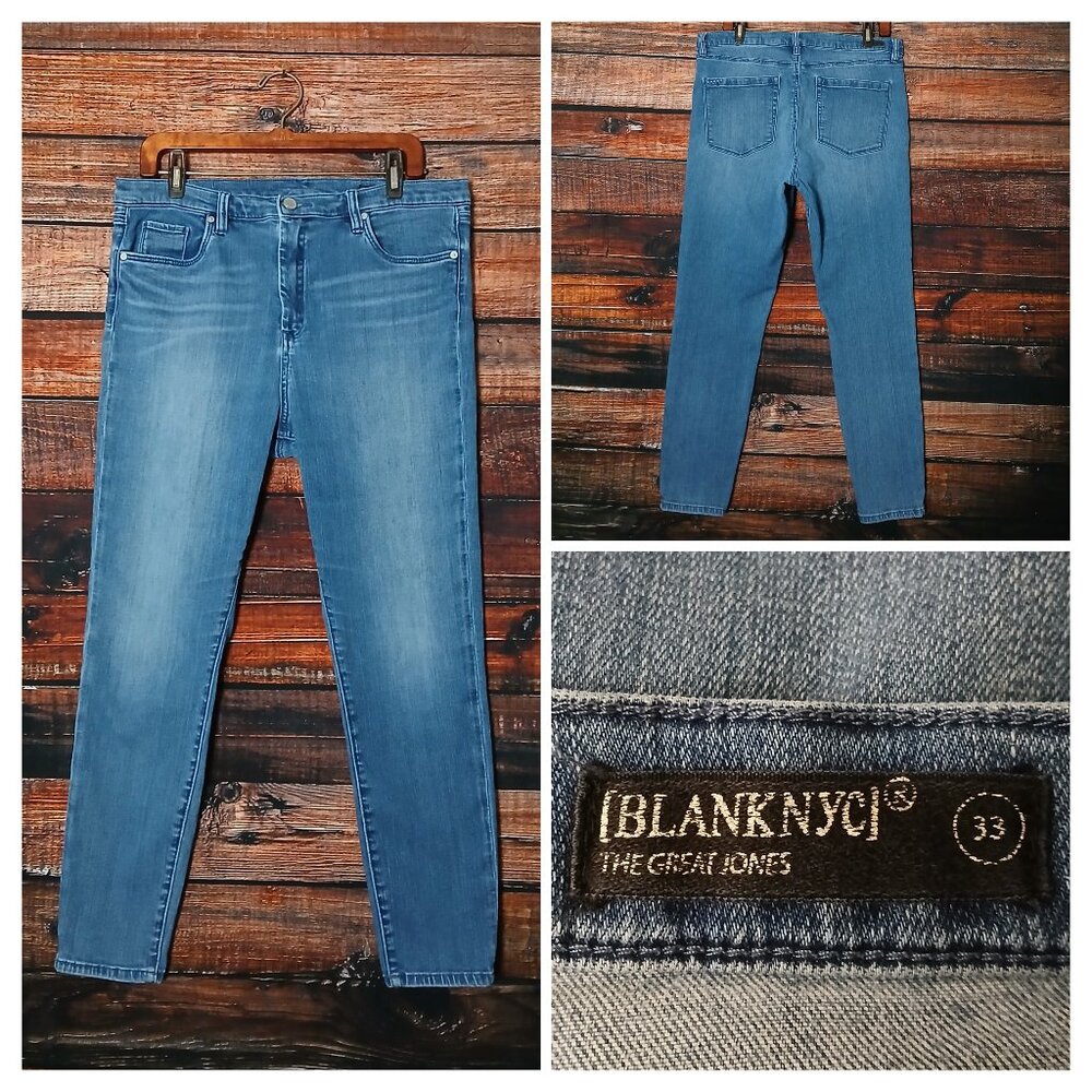 Blank NYC Jeans 33 16 The Great Jones High Rise Skinny Ankle Denim Stretch